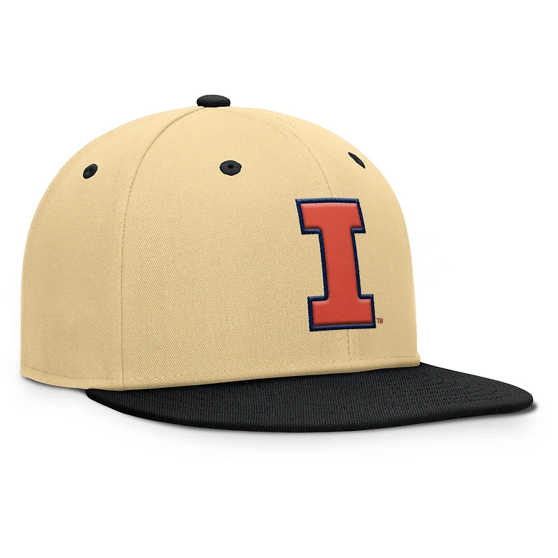Casquette ajustée Fanatics kaki/noire Illinois Fighting Illini Balance pour homme