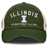 Men's Fanatics Olive Illinois Fighting Illini OHT Military Appreciation Frontier Trucker Adjustable Hat