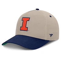 Men's Fanatics  Stone/Navy Illinois Fighting Illini Veteran Two-Tone Adjustable Hat
