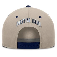 Men's Fanatics  Stone/Navy Illinois Fighting Illini Veteran Two-Tone Adjustable Hat