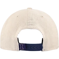 Casquette Snapback de golfeur en velours côtelé New Era Illinois Fighting Illini crème pour hommes