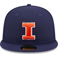 Men's New Era Navy Illinois Fighting Illini 59FIFTY Fitted Hat
