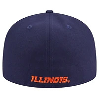 Men's New Era Navy Illinois Fighting Illini 59FIFTY Fitted Hat