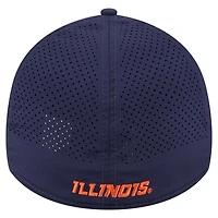 Casquette New Era 39THIRTY Flex bleu marine Illinois Fighting Illini Rope pour homme