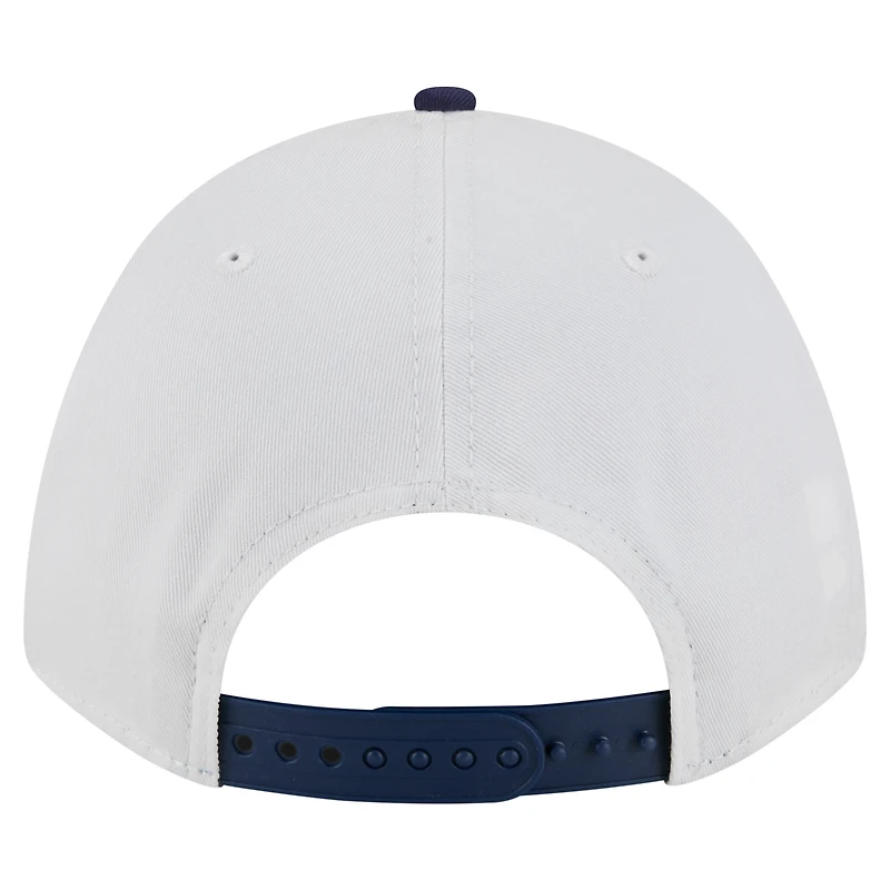 Men's New Era White/Navy Illinois Fighting Illini Arch Two-Tone Rope 9FORTY A-Frame M-Crown Adjustable Hat