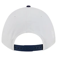 Men's New Era White/Navy Illinois Fighting Illini Arch Two-Tone Rope 9FORTY A-Frame M-Crown Adjustable Hat