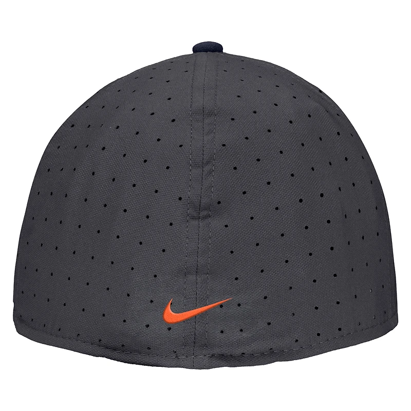 Casquette de baseball Nike anthracite Illinois Fighting Illini 2025 On-Field True Performance pour homme