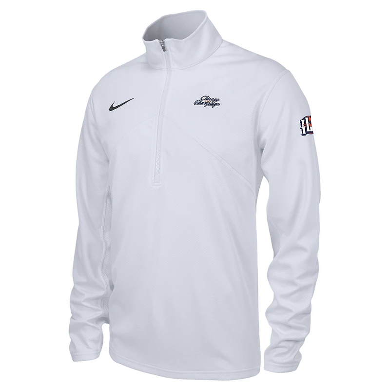 Men's Nike Gray Illinois Fighting Illini Chicago to Champaign Training Quarter-Zip Jacket