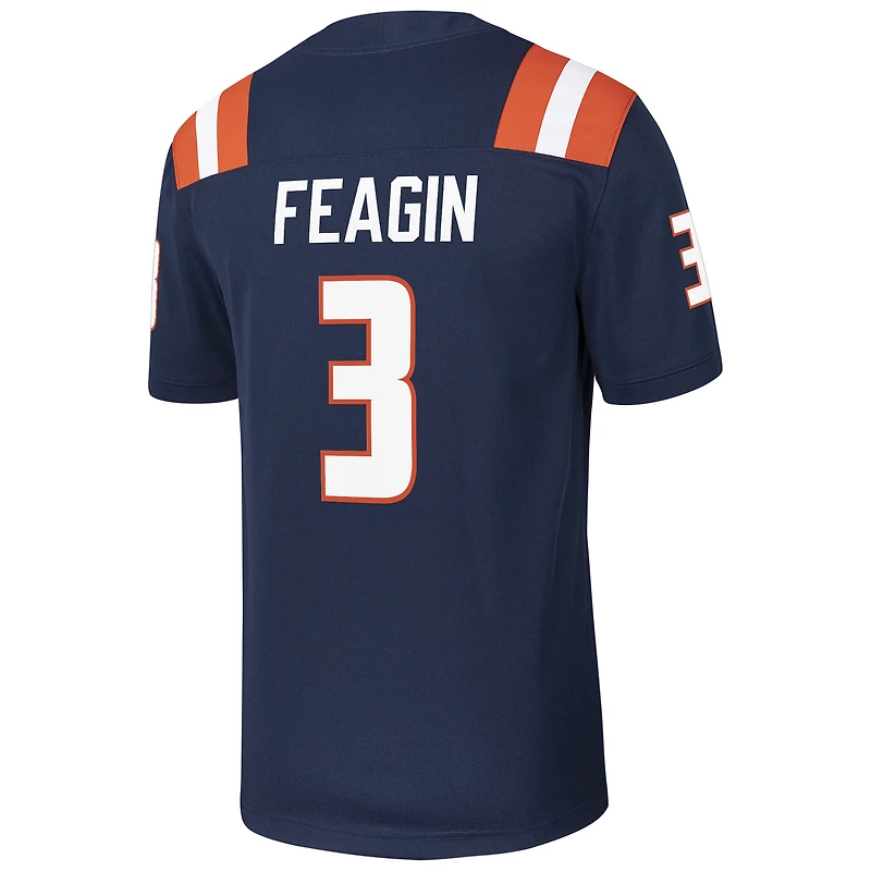 Maillot de football Nike Kaden Feagin bleu marine pour homme Illinois Fighting Illini NIL