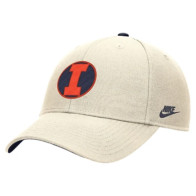 Men's Nike Natural Illinois Fighting Illini Vintage Rise Dri-FIT Adjustable Hat