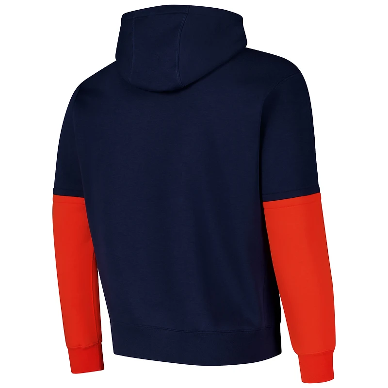 Sweat à capuche en polaire Nike Illinois Fighting Illini 2024 Sideline Club pour homme, bleu marine
