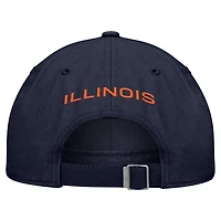Casquette ajustable Nike bleu marine Illinois Fighting Illini 2026 Sideline Club pour homme
