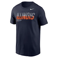 T-shirt Nike Dri-FIT Legend bleu marine pour homme, Illinois Fighting Illini 2026, logo Sideline.