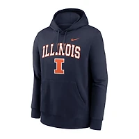 Sweat à capuche Nike bleu marine Illinois Fighting Illini Club pour homme