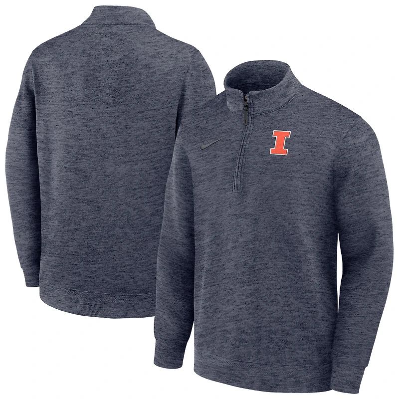 Men's Nike Navy Illinois Fighting Illini Coaches Dri-FIT Half-Zip Pullover