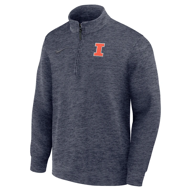 Men's Nike Navy Illinois Fighting Illini Coaches Dri-FIT Half-Zip Pullover