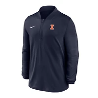 Men's Nike  Navy Illinois Fighting Illini Dri-FIT Half-Zip Pullover