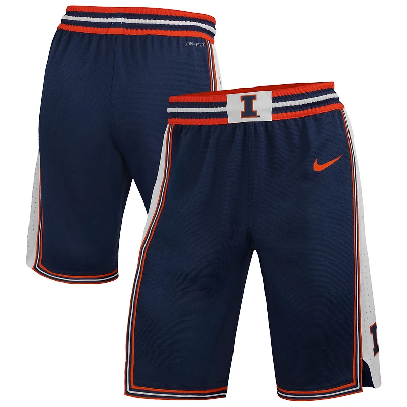 Men's Nike Navy Illinois Fighting Illini Dri-FIT Replica Basketball Shorts