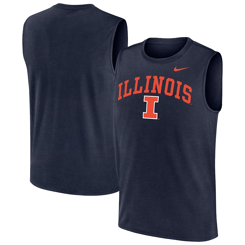 Men's Nike Navy Illinois Fighting Illini Legend Dri-FIT Tank Top