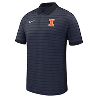 Men's Nike White Illinois Fighting Illini Victory Stripe Dri-FIT Polo