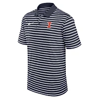Polo Nike bleu marine Illinois Fighting Illini Victory Stripe Performance pour homme