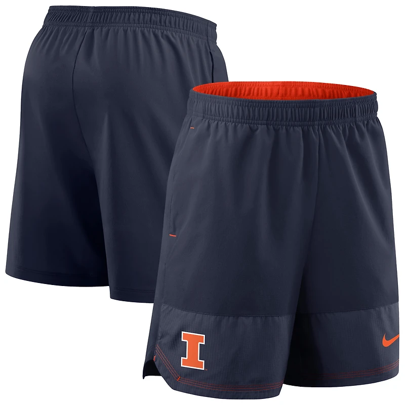 Short tissé Dri-FIT Nike bleu marine Illinois Fighting Illini pour homme