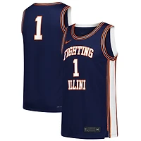 Men's Nike #1 Navy Illinois Fighting Illini Replica Basketball Jersey