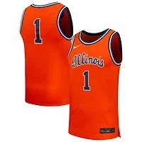 Maillot de basketball réplique Nike n°1 orange des Fighting Illini l'Illinois pour homme