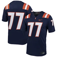 Maillot de football Nike #77 bleu marine Illinois Fighting Illini Untouchable pour homme