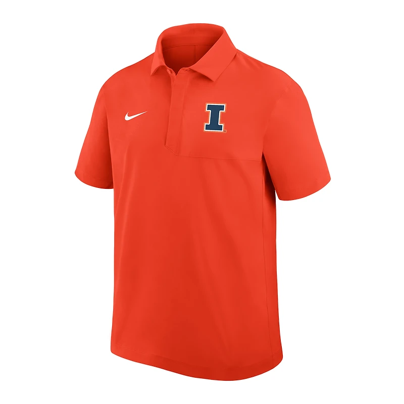 Polo tissé Nike orange Illinois Fighting Illini pour homme