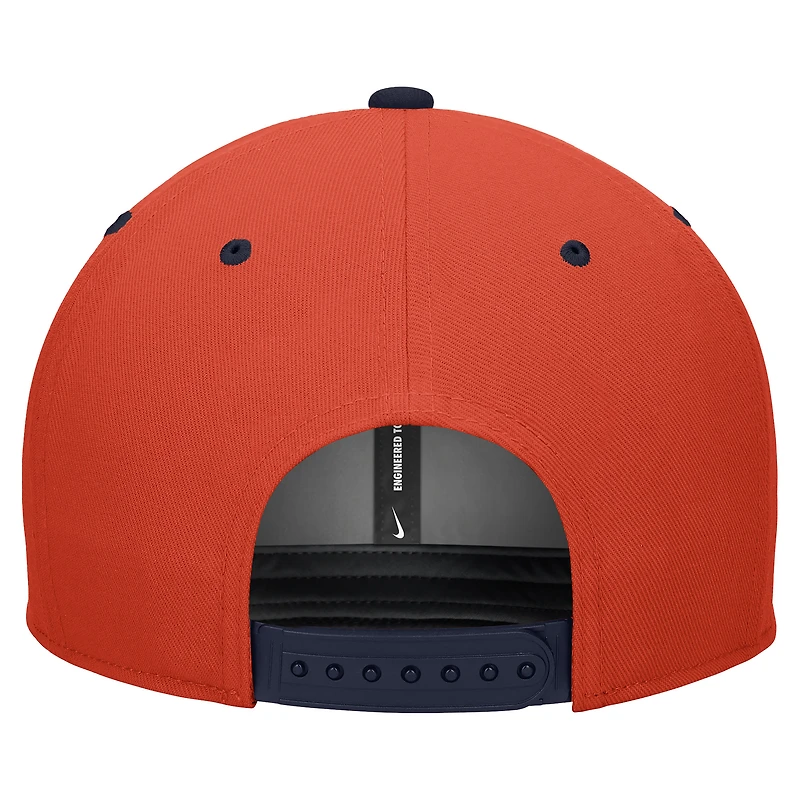 Men's Nike White/Orange Illinois Fighting Illini Pro Performance Snapback Hat