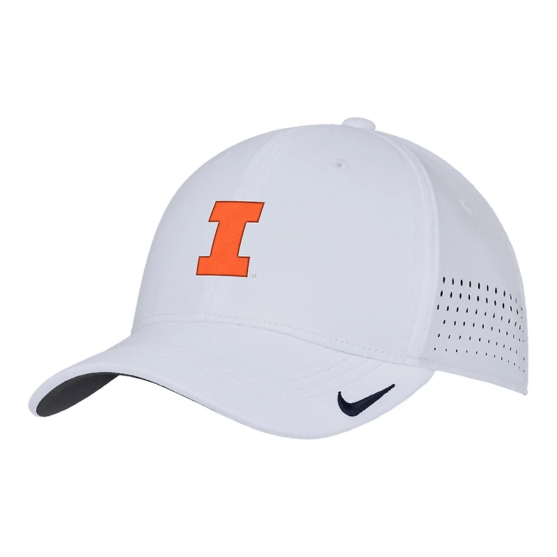 Men's Nike White Illinois Fighting Illini 2025 On-Field Performance Flex Hat