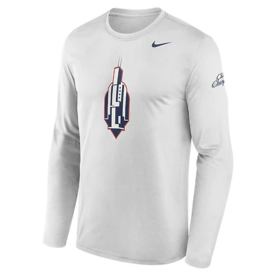Men's Nike White Illinois Fighting Illini Chicago to Champaign Long Sleeve T-Shirt