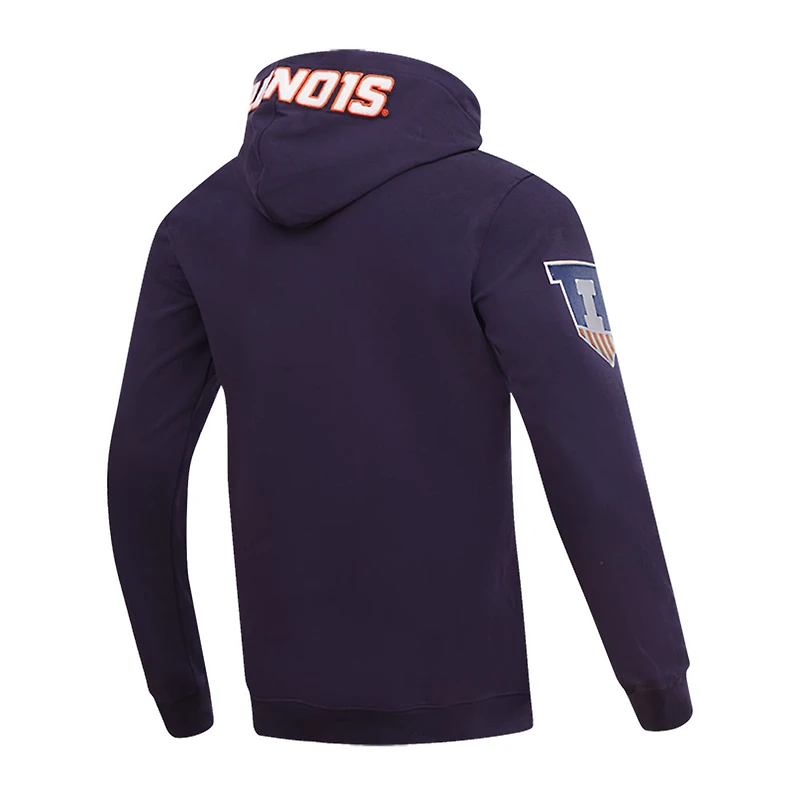 Men's Pro Standard Navy Illinois Fighting Illini Classic Pullover Hoodie
