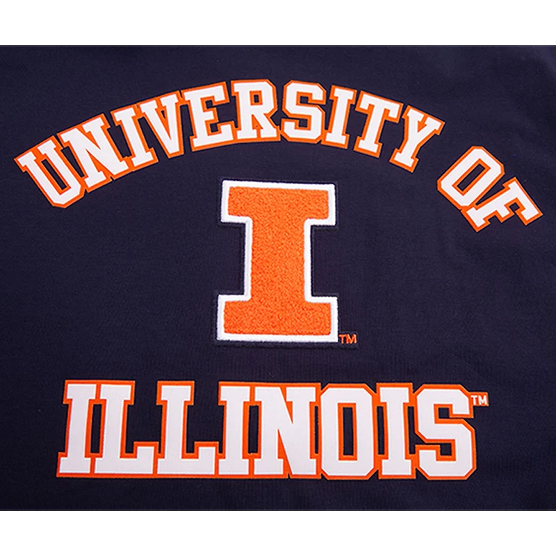 T-shirt Pro Standard Illinois Fighting Illini Classic Stacked Logo pour homme, bleu marine