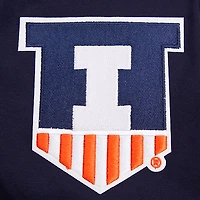 T-shirt Pro Standard Illinois Fighting Illini Classic Stacked Logo pour homme, bleu marine