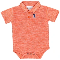 Body polo de golf orange Illinois Fighting Illini Space-Dye pour nouveau-né et nourrisson Two Feet Ahead