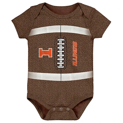 Newborn Outerstuff Brown Illinois Fighting Illini Football Bodysuit