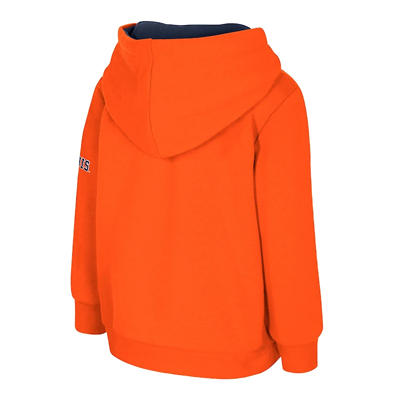 Sweat à capuche en polaire gros logo orange Colosseum pour tout-petits, Illinois Fighting Illini