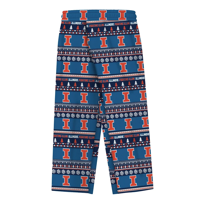 Toddler Outerstuff Navy Illinois Fighting Illini Ugly Sweater Pajama Set