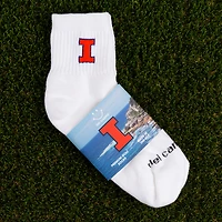 Unisex Del Campo White Illinois Fighting Illini Quarter-Length Socks