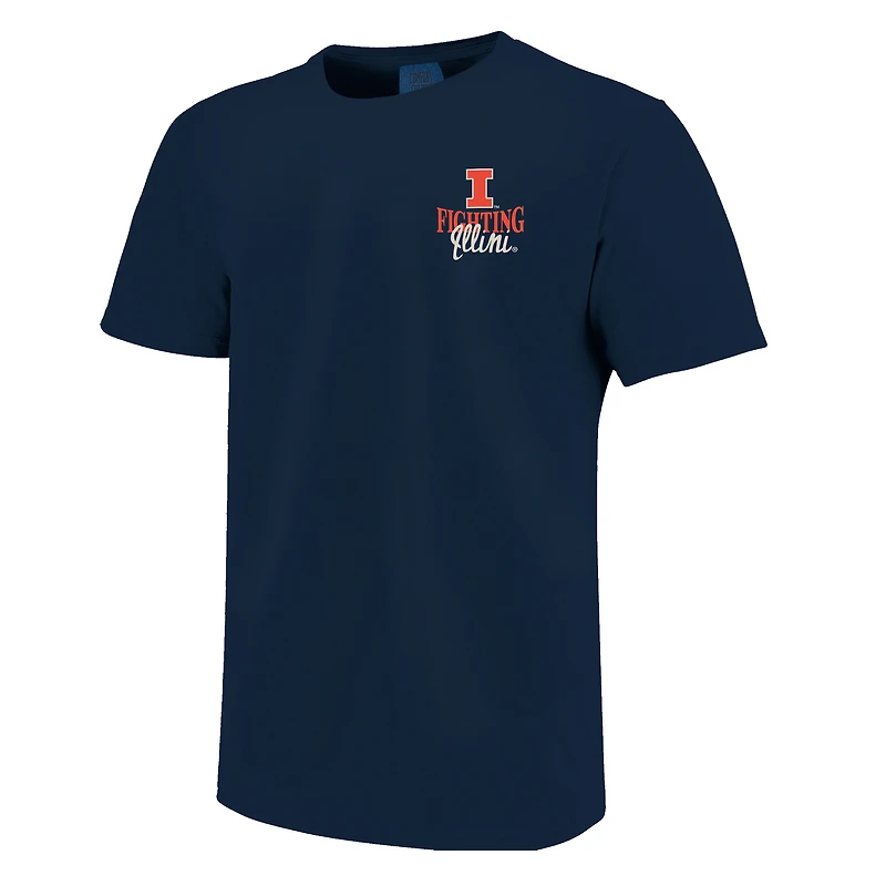 T-shirt unisexe bleu marine Illinois Fighting Illini Hyper Local Stadium Gates