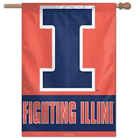 Bannière verticale simple face WinCraft Illinois Fighting Illini 28" x 40"