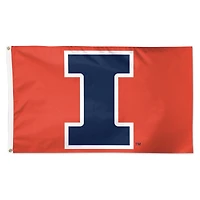 Drapeau simple face WinCraft Illinois Fighting Illini 3' x 5' avec logo principal
