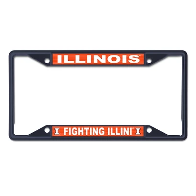 WinCraft Illinois Fighting Illini Chrome Color License Plate Frame