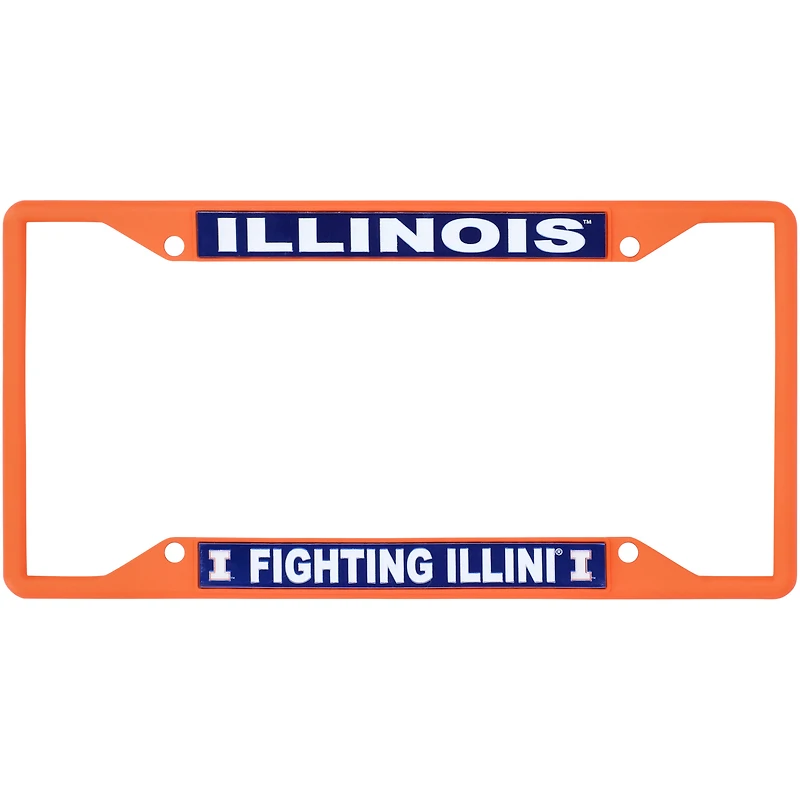WinCraft Illinois Fighting Illini Chrome Color License Plate Frame