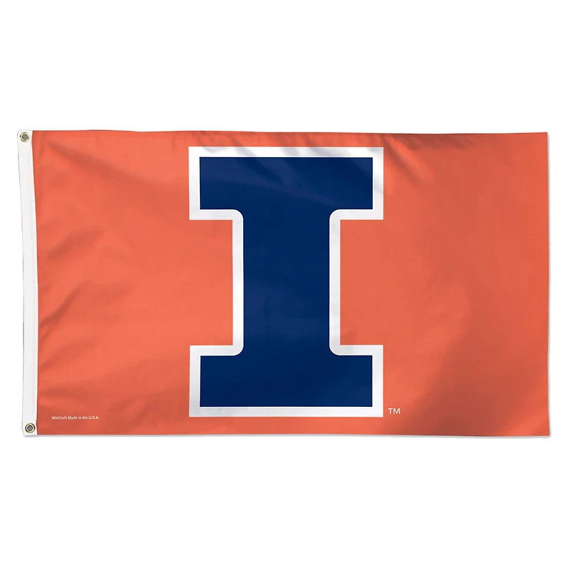 Drapeau de luxe WinCraft Illinois Fighting Illini 90 x 150 cm