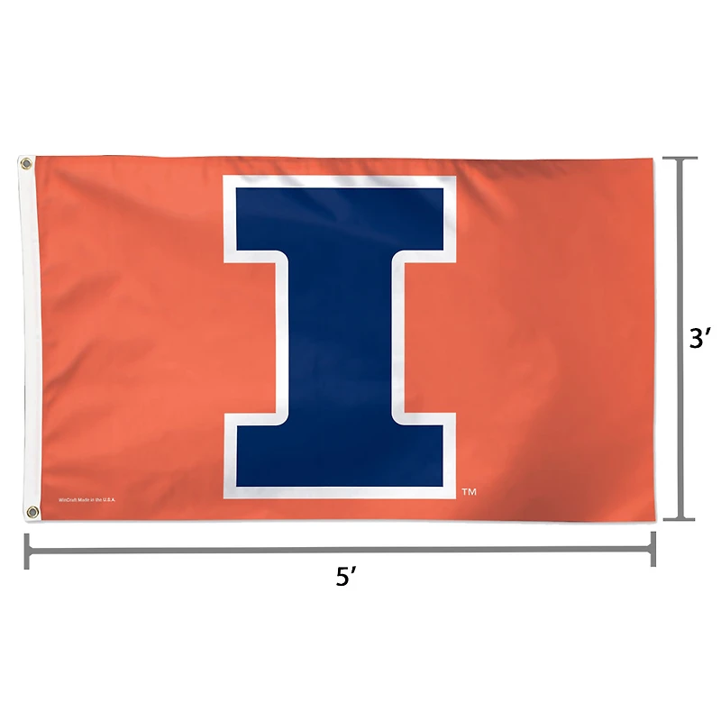 WinCraft Illinois Fighting Illini Deluxe 3' x 5' Flag