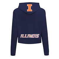 Women's Pro Standard Navy Illinois Fighting Illini Game Day Sequin Full-Zip Hooded Jacket