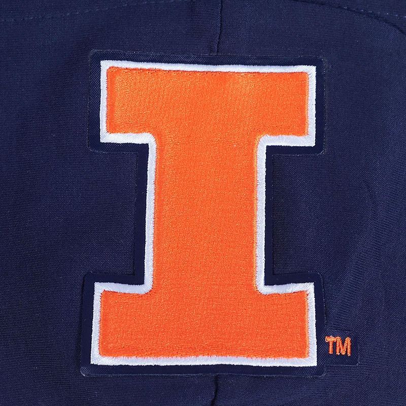 Women's Pro Standard Navy Illinois Fighting Illini Game Day Sequin Full-Zip Hooded Jacket